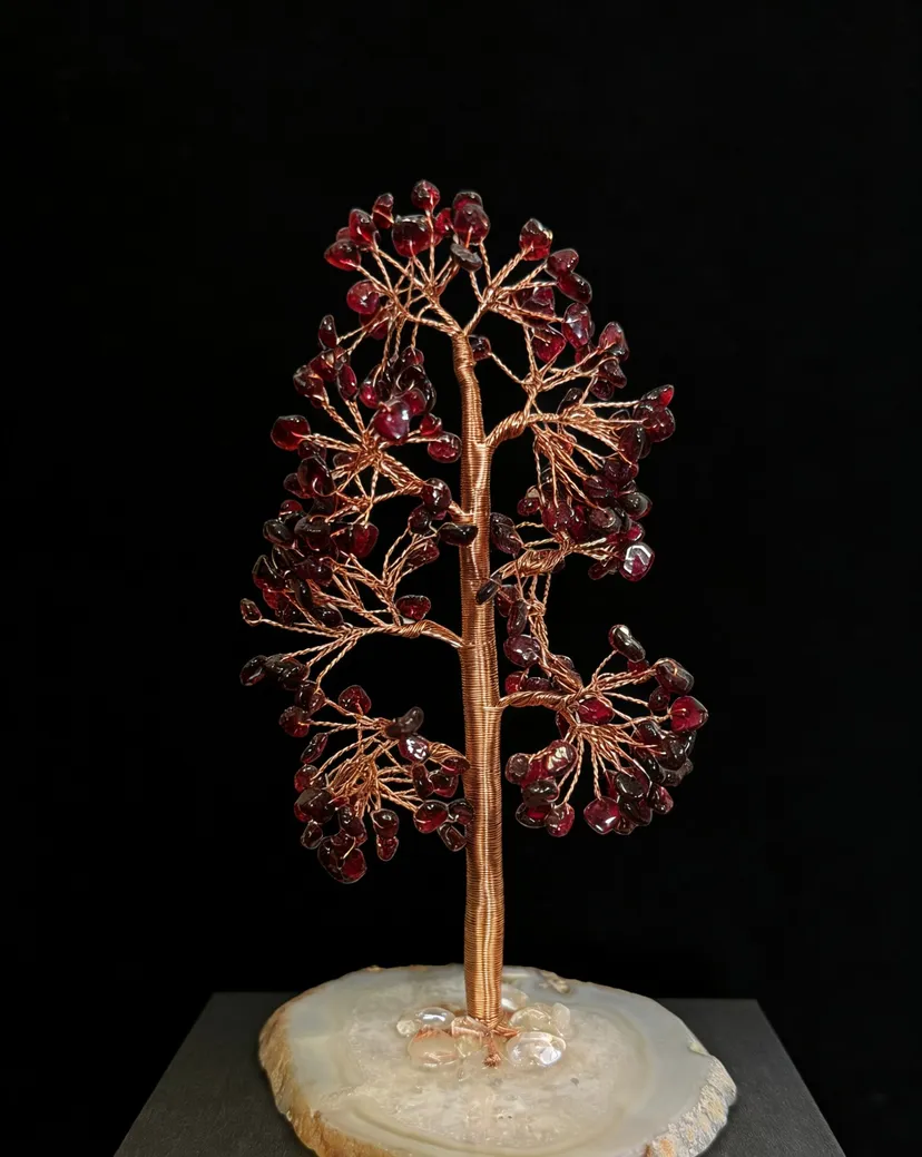 Garnet crystal tree